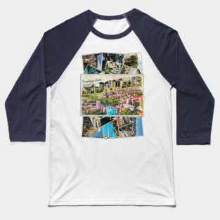 Greetings from Mostar in Bosna and Herzegovina Vintage style retro design Baseball T-Shirt